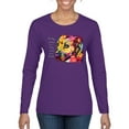 thumbnail image 1 of Wild Bobby Dean Russo A Dog Wags Its Tail With Its Heart Gratitude Pitbull Dog Lover Women Graphic Long Sleeve Tee, Purple, X-Large, 1 of 5