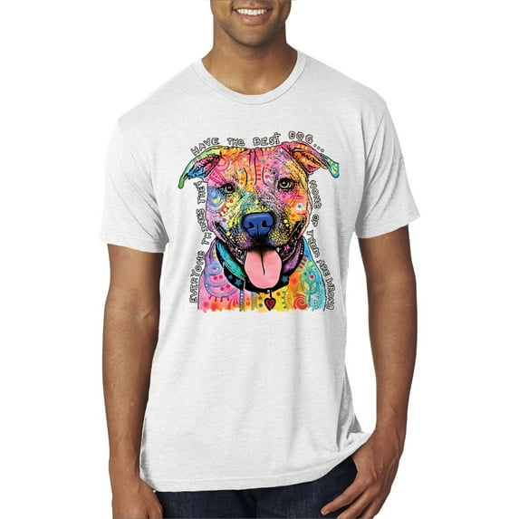Wild Bobby, Dean Russo Best Dog Dog Lover Mens Premium Tri Blend T-Shirt, Heather White, Small