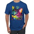 thumbnail image 1 of Wild Bobby Dean Russo Cat Wearing a Crown Thinking Cat Crowned Cat Lover Men Graphic Tee, Royal, XX-Large, 1 of 5