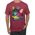 thumbnail image 1 of Wild Bobby Dean Russo Cat Wearing a Crown Thinking Cat Crowned Cat Lover Men Graphic Tee, Vintage Heather Red, 5X-Large, 1 of 5