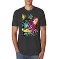 thumbnail image 1 of Wild Bobby Dean Russo Cat Wearing a Crown Thinking Cat Crowned Cat Lover Men Premium Tri Blend Tee, Vintage Black, X-Large, 1 of 5