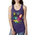 thumbnail image 1 of Wild Bobby Dean Russo Cat Wearing a Crown Thinking Cat Crowned Cat Lover Women Racerback Tank Top, Purple Rush, Large, 1 of 5