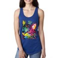 thumbnail image 1 of Wild Bobby Dean Russo Cat Wearing a Crown Thinking Cat Crowned Cat Lover Women Racerback Tank Top, Royal, Large, 1 of 5