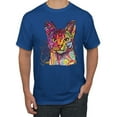 thumbnail image 1 of Wild Bobby Dean Russo Colorful Cat Abyssinian Cat Lover Men Graphic Tee, Royal, 5X-Large, 1 of 5