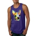 thumbnail image 1 of Wild Bobby Dean Russo Colorful Chihuahua Dog Lover Men Graphic Tank Top, Purple, Medium, 1 of 5