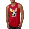 thumbnail image 1 of Wild Bobby Dean Russo Colorful Chihuahua Dog Lover Men Graphic Tank Top, Red, Small, 1 of 5
