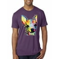 thumbnail image 1 of Wild Bobby Dean Russo Colorful Chihuahua Dog Lover Men Premium Tri Blend Tee, Vintage Purple, Medium, 1 of 5