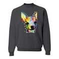 thumbnail image 1 of Wild Bobby Dean Russo Colorful Chihuahua Dog Lover Unisex Crewneck Graphic Sweatshirt, Charcoal, X-Large, 1 of 5