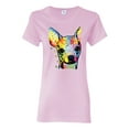 thumbnail image 1 of Wild Bobby Dean Russo Colorful Chihuahua Dog Lover Women Graphic Tee, Light Pink, X-Large, 1 of 5