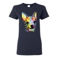 thumbnail image 1 of Wild Bobby Dean Russo Colorful Chihuahua Dog Lover Women Graphic Tee, Navy, X-Large, 1 of 5