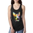 thumbnail image 1 of Wild Bobby Dean Russo Colorful Chihuahua Dog Lover Women Racerback Tank Top, Black, Small, 1 of 5