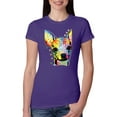 thumbnail image 1 of Wild Bobby, Dean Russo Colorful Chihuahua Dog Lover Women Slim Fit Junior Tee, Purple Rush, Medium, 1 of 5