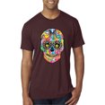 thumbnail image 1 of Wild Bobby Dean Russo Colorful Sugar Skull Streetwear Men Premium Tri Blend Tee, Cardinal, Small, 1 of 5