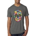 thumbnail image 1 of Wild Bobby Dean Russo Colorful Sugar Skull Streetwear Men Premium Tri Blend Tee, Dark Heather, Medium, 1 of 5
