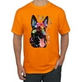 thumbnail image 1 of Wild Bobby Dean Russo German Shepherd Dog Lover Men Graphic Tee, Orange, Large, 1 of 5