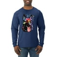 thumbnail image 1 of Wild Bobby Dean Russo German Shepherd Dog Lover Men Long Sleeve Shirt, Navy, 3X-Large, 1 of 5