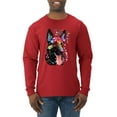 thumbnail image 1 of Wild Bobby Dean Russo German Shepherd Dog Lover Men Long Sleeve Shirt, Red, 3X-Large, 1 of 5