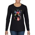 thumbnail image 1 of Wild Bobby Dean Russo German Shepherd Dog Lover Women Graphic Long Sleeve Tee, Black, Small, 1 of 5