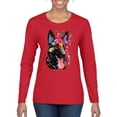thumbnail image 1 of Wild Bobby Dean Russo German Shepherd Dog Lover Women Graphic Long Sleeve Tee, Red, X-Large, 1 of 5