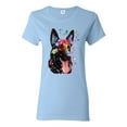 thumbnail image 1 of Wild Bobby Dean Russo German Shepherd Dog Lover Women Graphic Tee, Light Blue, X-Large, 1 of 5