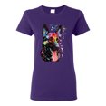 thumbnail image 1 of Wild Bobby Dean Russo German Shepherd Dog Lover Women Graphic Tee, Purple, Small, 1 of 5