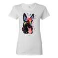 thumbnail image 1 of Wild Bobby Dean Russo German Shepherd Dog Lover Women Graphic Tee, White, Medium, 1 of 5