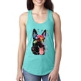 thumbnail image 1 of Wild Bobby Dean Russo German Shepherd Dog Lover Women Racerback Tank Top, Tahiti Blue, Small, 1 of 5