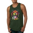 thumbnail image 1 of Wild Bobby Dean Russo Golden Retriever Is Love Dog Is Love Dog Lover Men Graphic Tank Top, Forest Green, Large, 1 of 5
