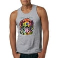 thumbnail image 1 of Wild Bobby Dean Russo Golden Retriever Is Love Dog Is Love Dog Lover Men Graphic Tank Top, Heather Grey, 3X-Large, 1 of 5
