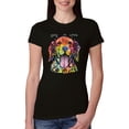 thumbnail image 1 of Wild Bobby Dean Russo Golden Retriever Is Love Dog Is Love Dog Lover Women Slim Fit Junior Tee, Black, X-Large, 1 of 5