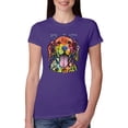 thumbnail image 1 of Wild Bobby, Dean Russo Golden Retriever Is Love Dog Is Love Dog Lover Women Slim Fit Junior Tee, Purple Rush, Medium, 1 of 5