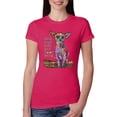 thumbnail image 1 of Wild Bobby, Dean Russo In My Mind Dog Lover Womens Slim Fit Junior Tee, Raspberry, Large, 1 of 6