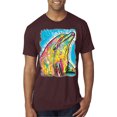 thumbnail image 1 of Wild Bobby Dean Russo Neon Colorfu Dolphin Animal Lover Men Premium Tri Blend Tee, Cardinal, Small, 1 of 5