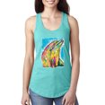 thumbnail image 1 of Wild Bobby Dean Russo Neon Colorfu Dolphin Animal Lover Women Racerback Tank Top, Tahiti Blue, Medium, 1 of 5