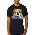 thumbnail image 1 of Wild Bobby Dean Russo Neon Colorful Pug Dog The Bulldog Dog Lover Men Premium Tri Blend Tee, True Black, Large, 1 of 5
