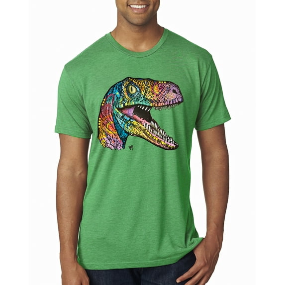 Wild Bobby, Dean Russo Raptor Animal Lover Mens Premium Tri Blend T-Shirt, Envy, X-Large