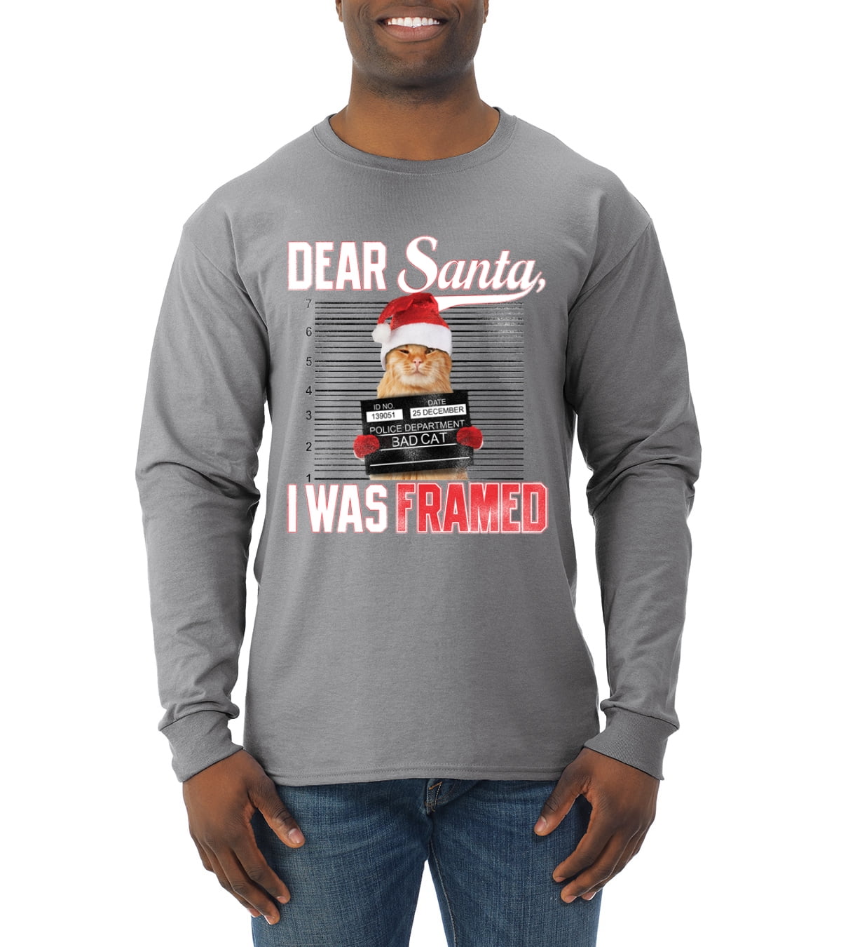 Mens cat shop christmas sweater