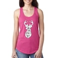 thumbnail image 1 of Wild Bobby, Deer Rose Animal Lover Ladies Racerback Tank Top, Raspberry, X-Large, 1 of 3