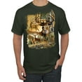 thumbnail image 1 of Wild Bobby Deers in Mountains Patriotic American Flag Hunting Animal Lover Unisex Men Tee, 1 of 6