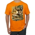 thumbnail image 1 of Wild Bobby Deers in Mountains Patriotic American Flag Hunting Animal Lover Unisex Men Tee, 1 of 6