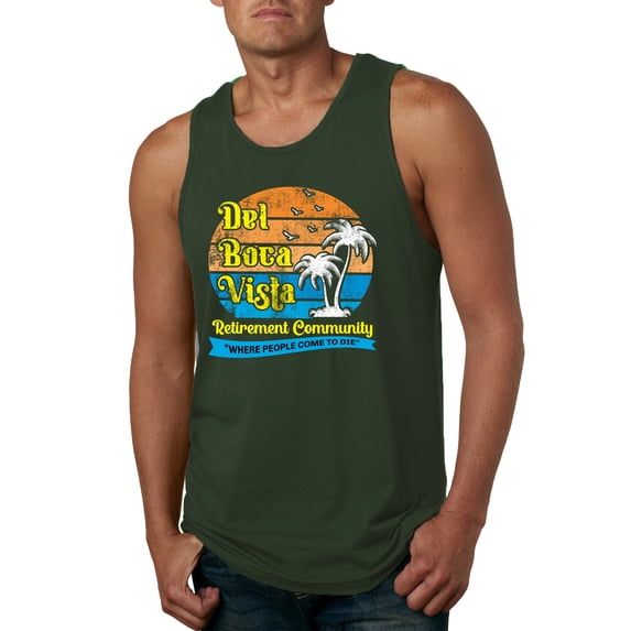 Wild Bobby,Del Boca Vista Seinfeld Retirement Community, Streetwear, Men Graphic Tank Top, Forest Green, 3X-Large