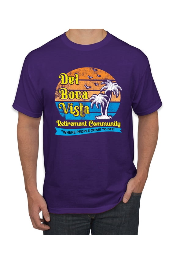 ,Del Boca Vista Seinfeld Retirement Community, Streetwear, Men Graphic Tee, Purple, Large