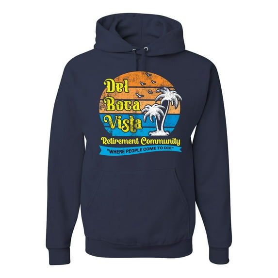 Wild Bobby, Del Boca Vista Seinfeld Retirement Community, Streetwear, Unisex Graphic Hoodie Sweatshirt, Navy, Small