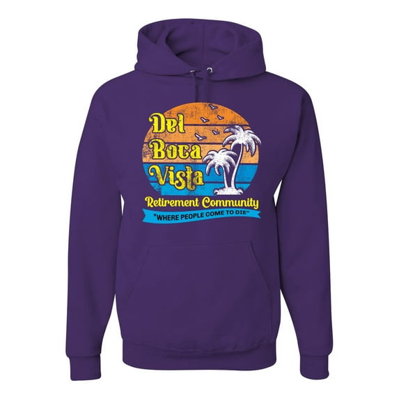 Wild Bobby, Del Boca Vista Seinfeld Retirement Community, Streetwear, Unisex Graphic Hoodie Sweatshirt, Purple, XX-Large