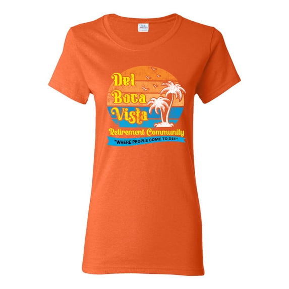 Wild Bobby,Del Boca Vista Seinfeld Retirement Community, Streetwear, Women Graphic Tee, Orange, 3X-Large