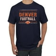 thumbnail image 1 of Wild Bobby Denver DEN Hometown City Football Fan Pride Sports Men's Graphic T-Shirt, Navy, Small, 1 of 6