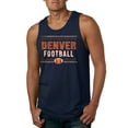 thumbnail image 1 of Wild Bobby Denver DEN Hometown City Football Fan Pride Sports Men's Graphic Tank Top, Navy, Small, 1 of 6