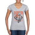 thumbnail image 1 of Wild Bobby, Denver Fan | DEN Fantasy Football ,Sports, Women Standard V-Neck Tee, Heather Grey, XX-Large, 1 of 4