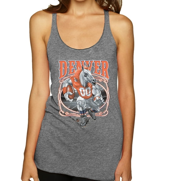 Wild Bobby, Denver Fan | DEN Fantasy Football ,Sports, Women Tri-Blend Racerback Tank Top, Premium Heather, X-Large