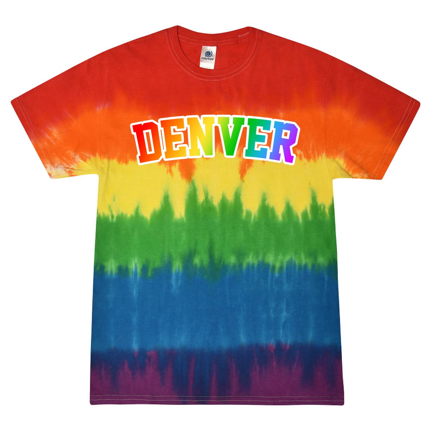 Men & Women's Unisex Short Sleeve Denver Tye Dye T-Shirt